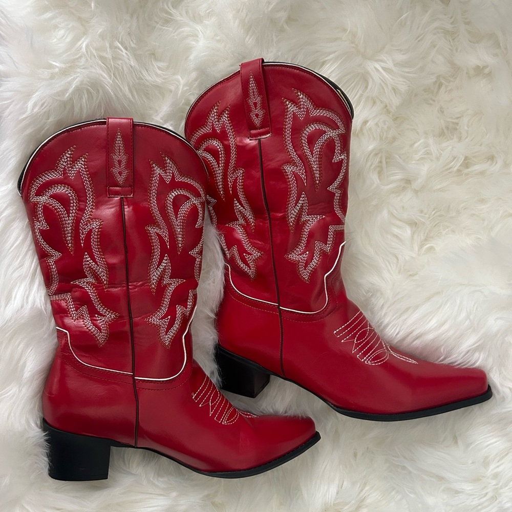 Red Western Cowboy Boots